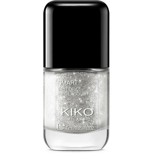 KIKO smart nail lacquer- biodegradable glitter edition - 311 holo silver