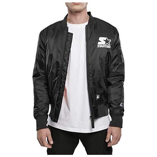 Starter black label starter the classic logo bomber jacket giacca, nero, m uomo