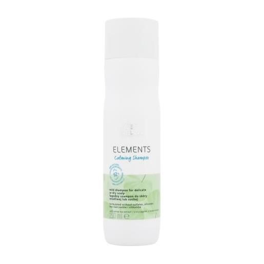 Wella Professionals elements calming shampoo 250 ml shampoo lenitivo per cute secca e sensibile per donna