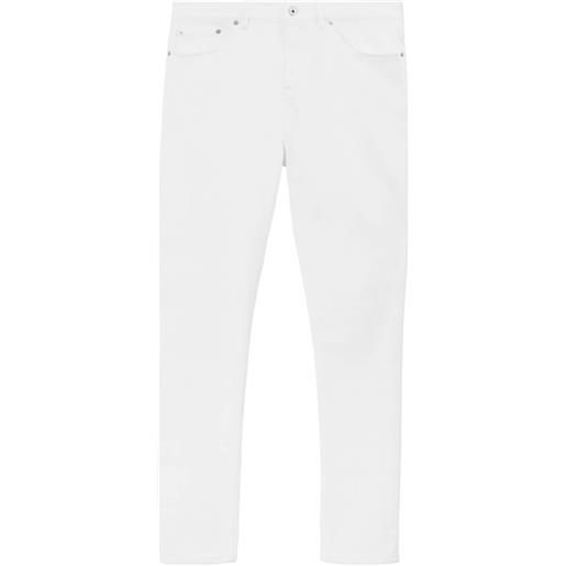 Burberry jeans slim a vita media - bianco