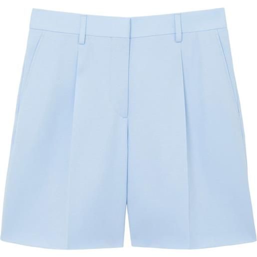 Burberry shorts sartoriali a vita alta - blu