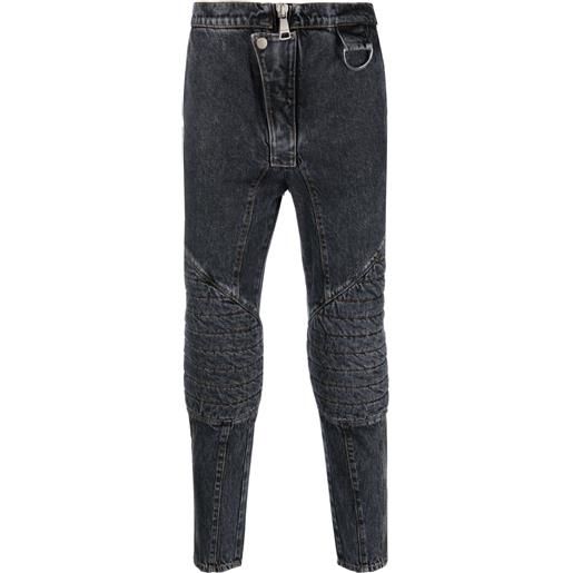 Balmain jeans slim a coste - grigio