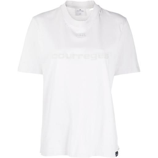 Courrèges t-shirt con logo - bianco