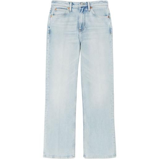 RE/DONE jeans crop con applicazione - blu