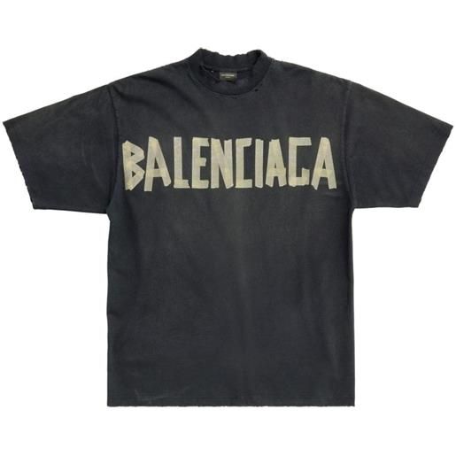 Balenciaga t-shirt tape type - nero