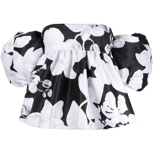 Kika Vargas blusa con stampa ally orchid - nero