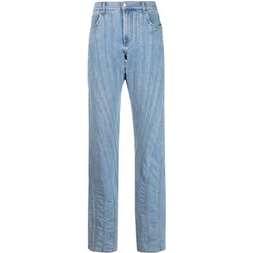 Mugler jeans snow spiral - blu