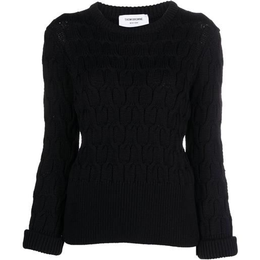 Thom Browne maglione crisscross - nero