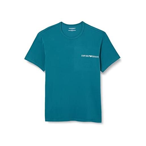 Emporio Armani 2-pack crew neck t-shirt core logoband, confezione da 2 magliette uomo, marine/mediterraneo, m
