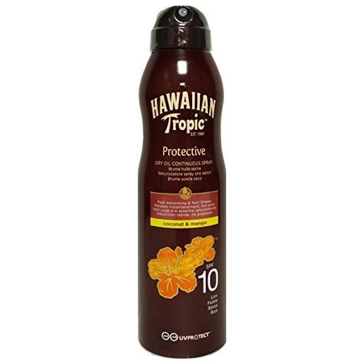 Hawaiian tropic olio solare spray protettivo fp 10 180 ml