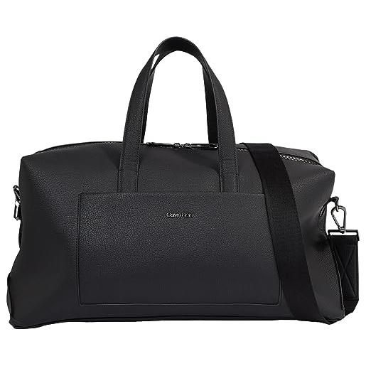 Calvin Klein borsone da viaggio uomo bagaglio a mano, nero (ck black), taglia unica
