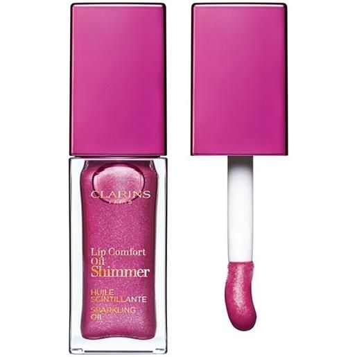 Clarins lip comfort oil shimmer - olio labbra scintillante make up labbra clarins 03 funky raspberry