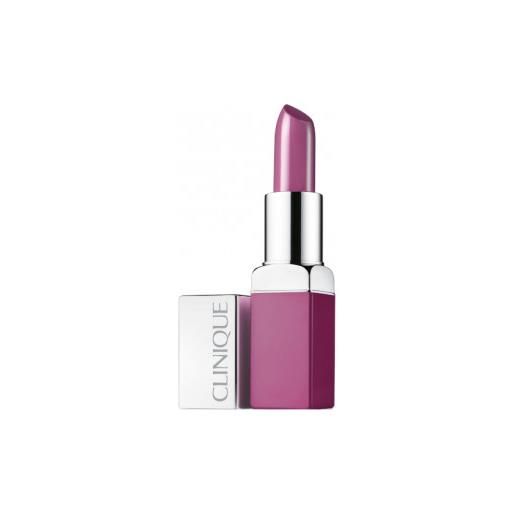 Clinique pop lip colour colore intenso + base levigante, 3,9 g - rossetto make up viso pop lip 16 grape pop