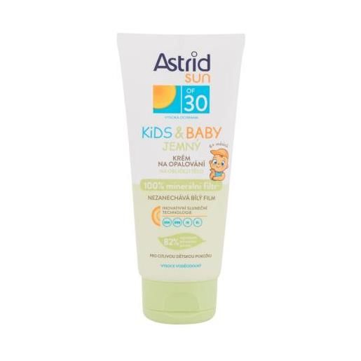 Astrid sun kids & baby soft face and body cream spf30 protezione solare waterproof con filtro minerale per bambini e neonati 100 ml