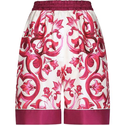 Dolce & Gabbana shorts con stampa maioliche - rosa