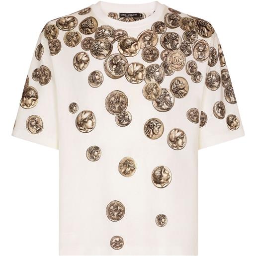 Dolce & Gabbana t-shirt con stampa grafica - toni neutri