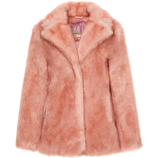 Unreal Fur giacca elba con revers a lancia - rosa