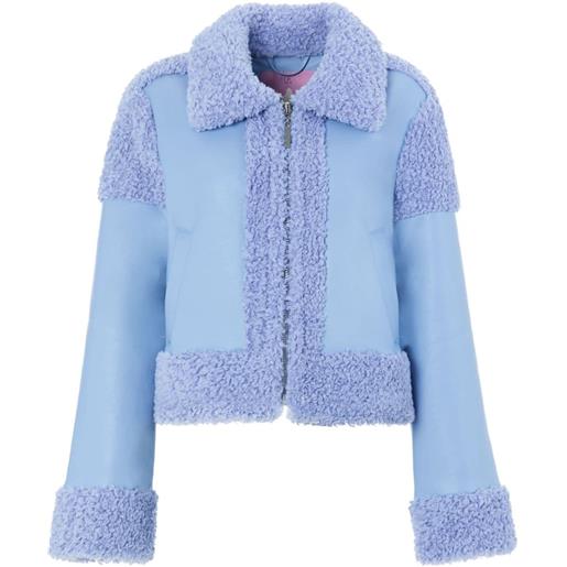 Unreal Fur giacca corfu con zip - blu