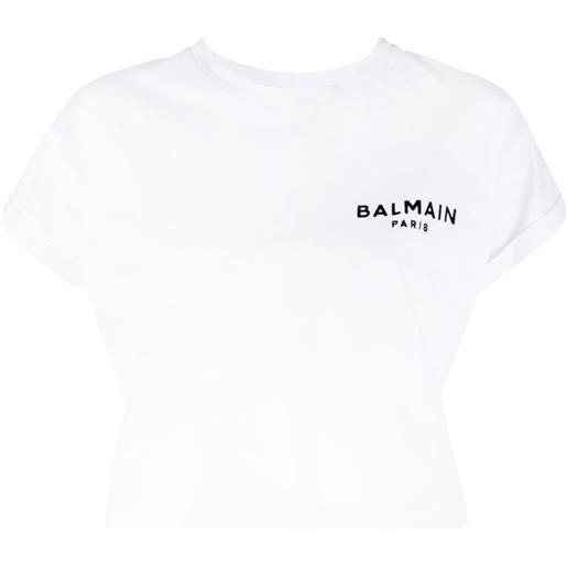 Balmain t-shirt crop - bianco