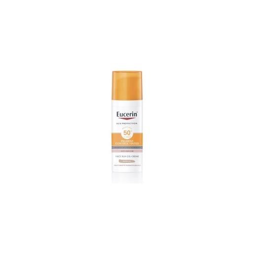 Eucerin sun pigment control tinted spf 50+ medium protezione solare gel crema colorata 50 ml