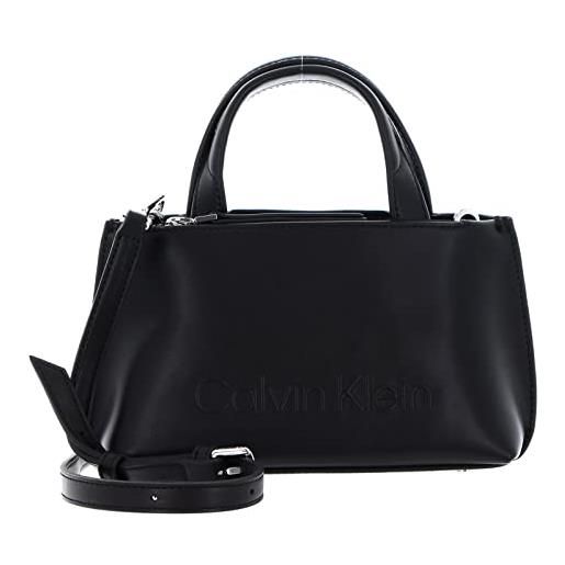 Calvin Klein borsa donna ck set mini bag piccola, nera (ck black), nero (ck black), taglia unica