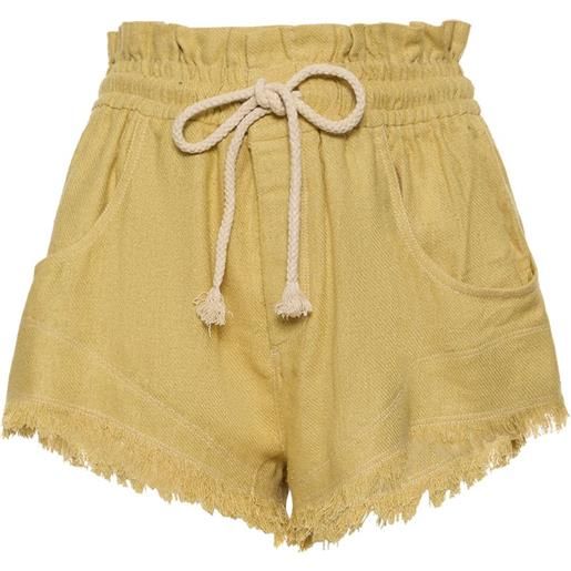 MARANT ETOILE shorts talapiz in seta con frange
