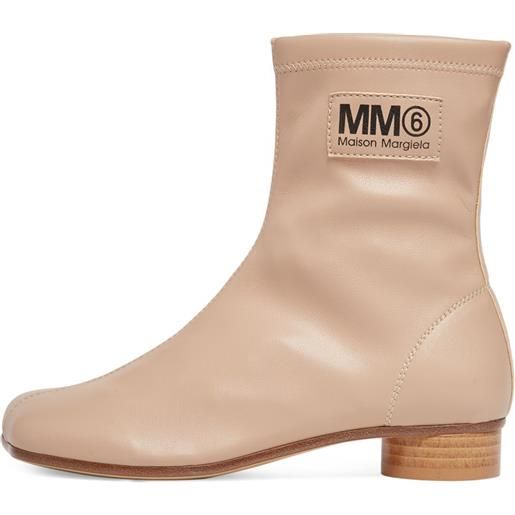MM6 MAISON MARGIELA stivali in similpelle con logo
