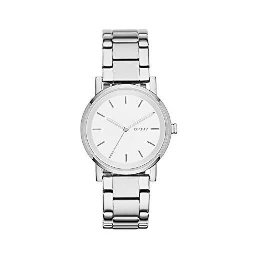 DKNY orologio soho da donna, movimento a tre lancette, cassa in acciaio inossidabile 34 mm con bracciale in acciaio inossidabile, ny2342