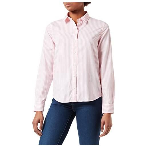 GANT reg broadcloth striped shirt, camicia a righe donna, rosso ( blushing pink ), 40