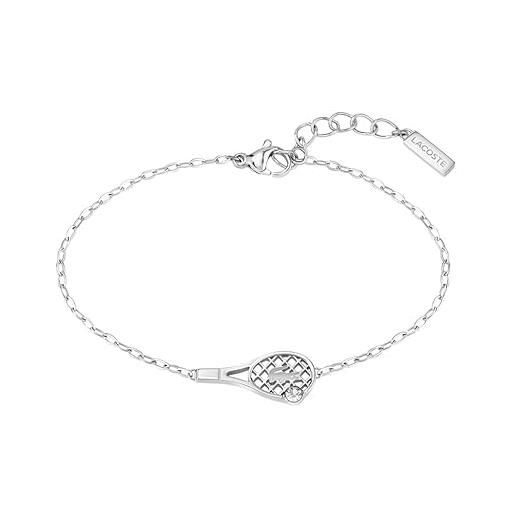 Lacoste braccialetto a maglie da donna collezione winna con un cristallo - 2040037
