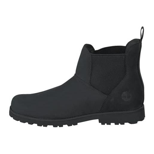 Timberland unisex - bambini e ragazzi asphalt trail chelsea boot (junior) stivali chukka, nero, 36 eu