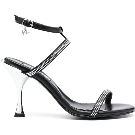 Karl Lagerfeld sandali con strass - nero