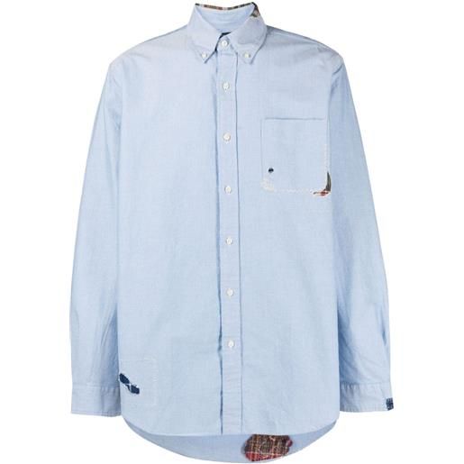 Polo Ralph Lauren camicia con design patchwork - blu