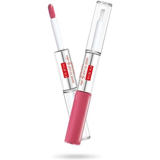 Made to last lip duo 016 hot pink pupa milano 1 rossetto