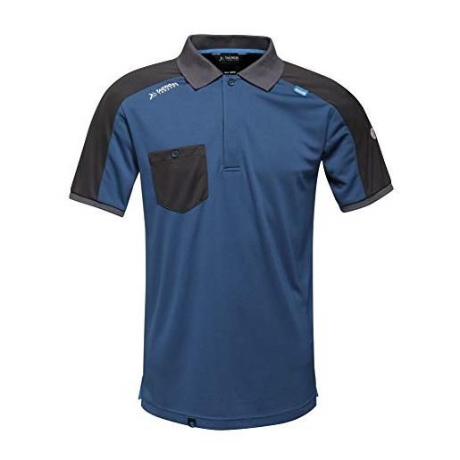 Regatta polo workwear tactical threads offensive ad asciugatura rapida t-shirts/polos/vests, uomo, blue wing, s