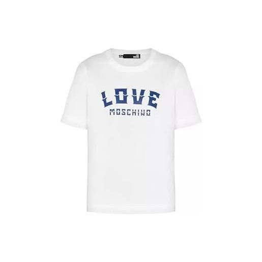 Love Moschino maglietta a maniche corte t-shirt, bianco, 48 donna