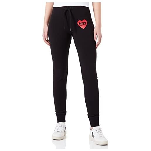 Love Moschino slim fit jogger pantaloni casual, black, 40 da donna