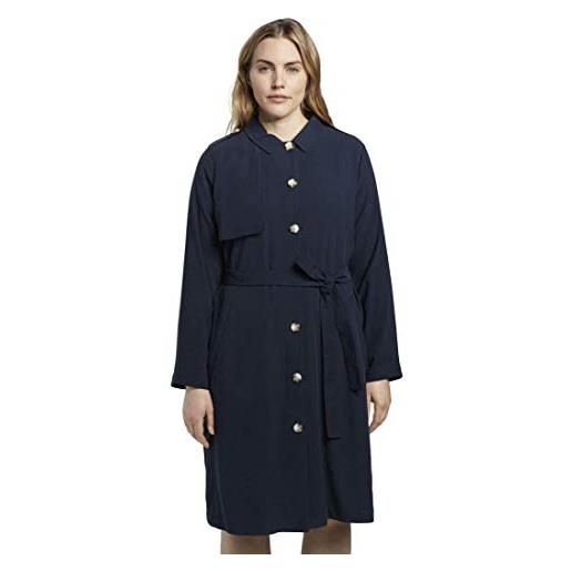 TOM TAILOR my true me le signore trench plus size con cintura 1017663, 10360 - real navy blue, 48 plus