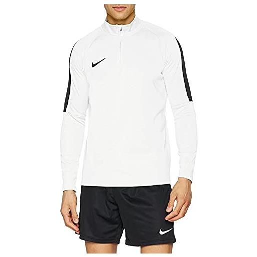 Nike academy18 drill top, t-shirt a manica lunga uomo, bianco/nero/nero, 2xl