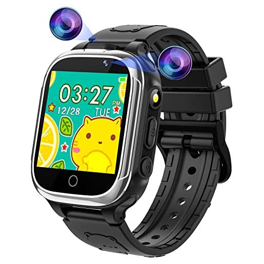 Kesasohe smartwatch bambini con 24 giochi, 2 fotocamere schermo tattile da 1,54 musica sveglia contapassi torcia calcolatrice orologio smartwatch multifunzionale il miglior regalo per ragazzi e ragazze. 