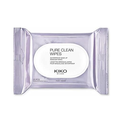 KIKO milano pure clean wipes | 25 salviette struccanti viso, contorno occhi e labbra