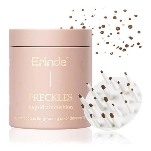Erinde penna per lentiggini naturali liquida, timbro per lentiggini resistenti al sudore, effetto realistico, waterproof e lunga durata, pennello morbido per lentiggini henna trucco viso #02