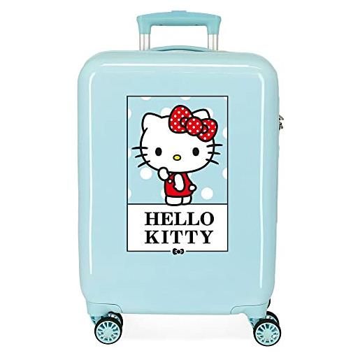 Hello Kitty bow of bagagli- bagagli per bambini, 38x55x20 cms, turchese