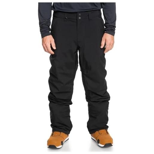 Quiksilver estate-pantaloni da snowboard da uomo, true black, xs