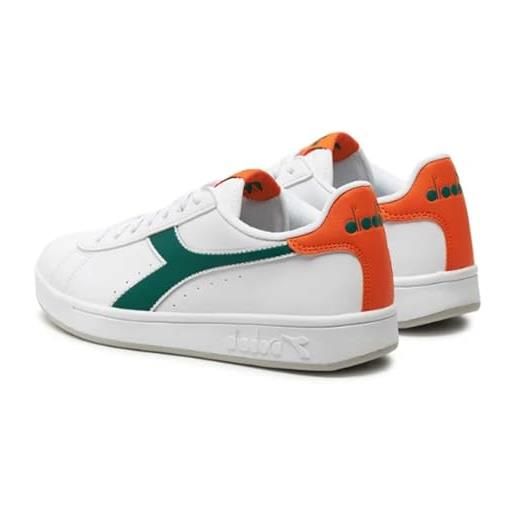 Diadora torneo, scarpe da ginnastica unisex-adulto, white/persimmon orange, 40 eu