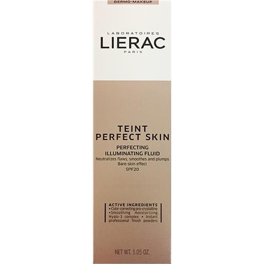 Lierac teint perfect skin fondotinta fluido 01 beige claire, 30 ml