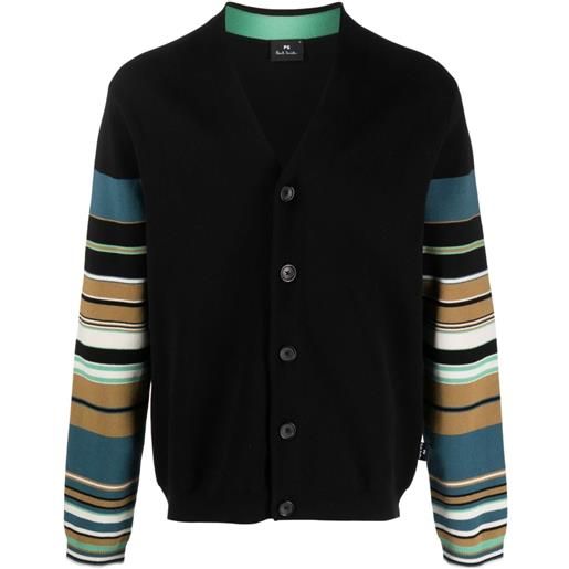 PS Paul Smith cardigan a righe - nero