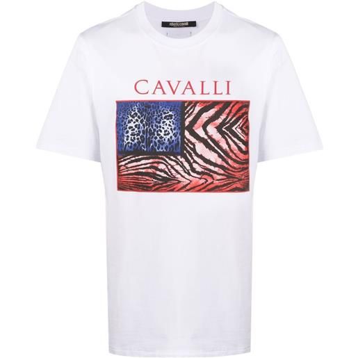 Roberto Cavalli t-shirt con stampa - bianco