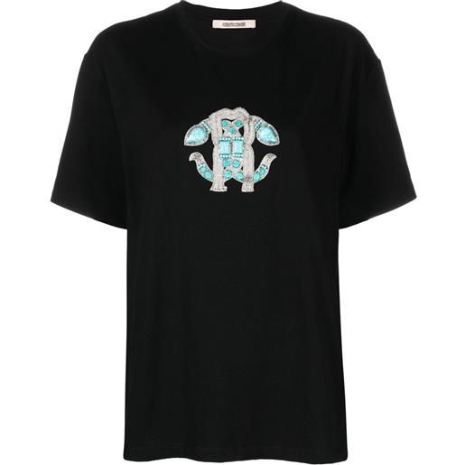 Roberto Cavalli t-shirt con decorazione - nero