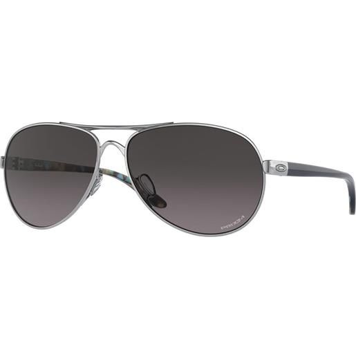 Oakley feedback prizm sunglasses argento prizm grey gradient/cat3